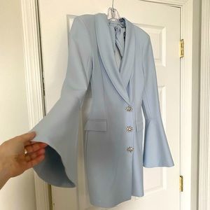 Lavish alice blazer Dress sky blue 4 S brand new